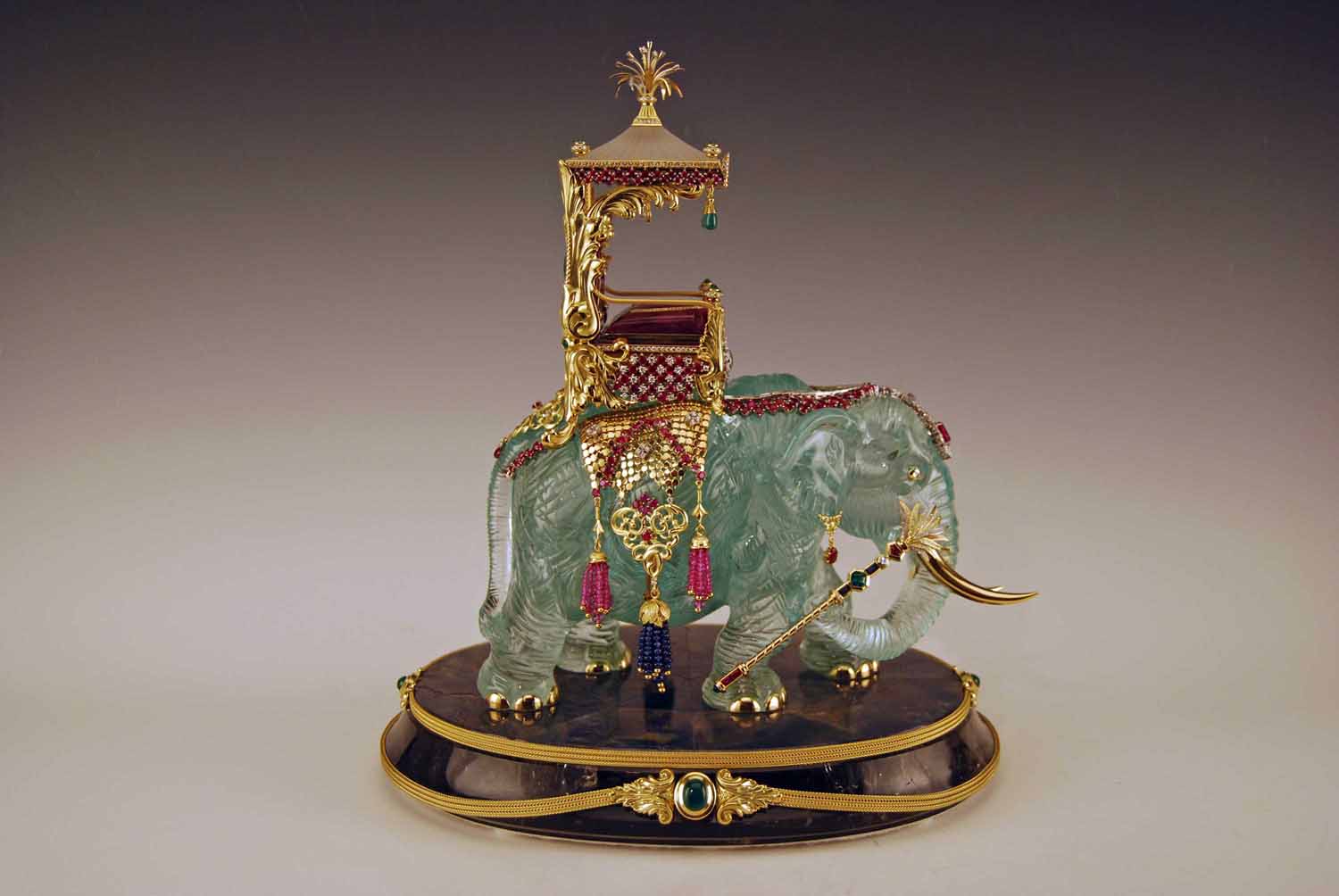 Wedding Elephant made of aquamarine